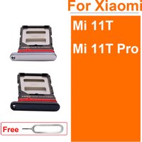 Sim Card Tray Slot Holder For Xiaomi Mi 11T Mi 11T Pro 21081111RG 2107113SG Reader Sim Card Adapter Replacement Parts