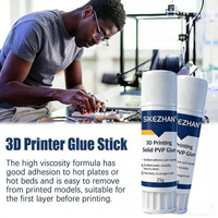 3D Printer Solid Glue Stick 25g PVP Adhesive Anti-warping for PLA ABS PETG Filament Heated Bed Build Plate Washable Non-toxic