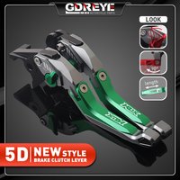 For Kawasaki KLX 125 150 230 300 KLX400 KLX 300 Motorcycle KLX 125 5D CNC Aluminum Foldable Extending Brakes Clutch Lever set