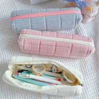 Kawaii Pencil Case Creative Pillow Bag Large Capacity Short fluff Bag for Girls School Supplies Stationery Box Cosmetic Bag