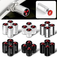 Car Wheel Tire Valve Caps Tyre Rim Stem Covers Dustproof For Mitsubishi Ralliart Lancer 9 EX Outlander ASX Competition Outlander