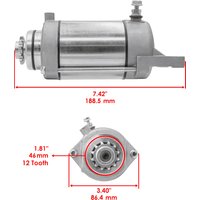 21163-1125 21163-1070 21163-1120 21163-1163 Starter Motor Compatible with Kawasaki En450 1985-1990 En500 Ex500 Ex500 Ninja 500 image 4