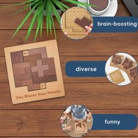 1Pcs Permanent Puzzle Challenge Calendar Geometric Brain Teasers Wooden Creative Fun Toys Safe Material Portable