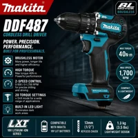 Makita DDF487 18V Akku-Schlagbohrschrauber, bürstenloser Schraubendreher, wiederaufladbares Elektrowerkzeug-Set für die Autoreparatur – 100 % Original 18V Makita 6Ah Makita-Akku BL1840 BL1830B BL1850B