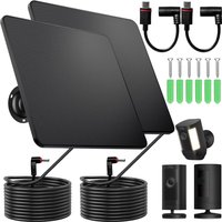 Solar Panel for Ring Camera 2 Pack 5W Solar Ring Solar Charger Compatible with Ring Barrel Plug to USB-C Adapter 10ft Cable