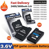 2400/3600 mAh Lithium-Akku für PSP-2000 PSP-3000 PSP-3004 Slim-Spielekonsole, langlebiger, sicherer Ersatzakku