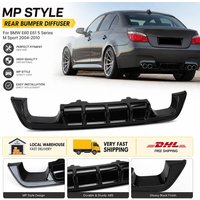 MP Style Glänzend Schwarzer Heckdiffusor für BMW E60 E61 5er Serie M Sport 2004-2010 Tuning Heckstoßstange Karosserie-Kit
