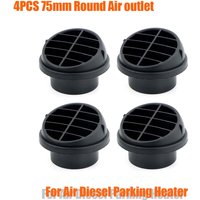 4PCS 75mm Air Vent Ducting Piece Duct Pipe Outlet Rotatable Diesel Parking Heater For Car Truck VAN Camper