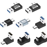 90/180 Degree Elbow USB C OTG Adapter USB C Type C Male to USB Male Converter U Shape USB-C 3.0 Connector for Computer Phone