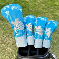 Blue Turtle Design Golf Club Head Cover, PU Material, Durable Club Protective Cover, Scratch Resistant Protective Accessories