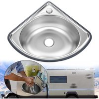 RV Kitchen Sink Steel Bathroom Sink Camping Car Bar Steel Small Single Sink