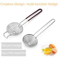 304 stainless steel egg white separator creative extended handle protein egg white egg yolk separator hot pot fishing