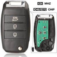 jingyuqin 3 Button Remote Flip Car Key 433MHZ ID46 ID70 Chip For Kia K5 Sorento Sportage 2013 2014 2015 Keyless Fob