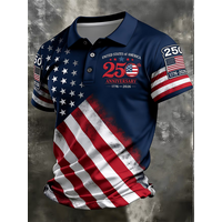 Couple Matching Usa 250 Patriotic Polo Shirt Men Women American Flag Statue Of Liberty Print Casual Breathable Sportswear Polo