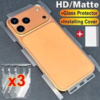 1-3Pack for iPhone 17 16 Pro Max 17 Air 17Pro Wrap Side Edge Back Protector Scratch Autorepair Matte/HD Soft TPU Hydrogel Film