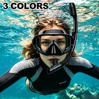Easy Breath Dry Snorkel Tube Scuba Diving with Splash Guard Top Valve Swimming Underwater Gear for Adults Youth Men Women