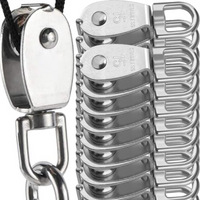 M15 Stainless Steel Single Swivel Pulley Wire Rope Crane Lifting Pulley Block Hook Single Pulley Block Hanging Wire Towing Wheel