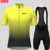 Raudax Cycling Bib Shorts Men's Mountain Bike Jersey Clothing Summer Complete Racing Bicycle Clothes Quick-Dry Sports Set