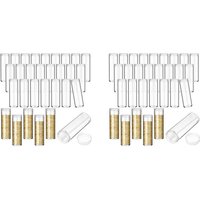 ABZW 60Pieces Coin Storage Tube Penny Coin Tube Coin Organizer With Screw On Lid For Coin Collection Supplies Bank