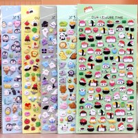 Fun Mini Animals Cartoon 3D Puffy Stickers Scrapbooking DIY Journal Stationery Sticker Cute Deco School Supplies