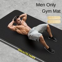 1Pcs Thickened Non-Slip Black Soft Yoga Mat Durable NBR Rubber Perfect For Home Sports Fitness Training Equipment And Workouts