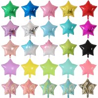 Ballon étoile à hélium en feuille d'or et d'argent de 18 pouces, 10 pièces, décoration de mariage, réception-cadeau pour bébé, fête d'anniversaire pour enfants, fournitures de ballons à Air pur