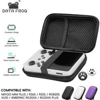 Data Frog EVA Protective Bag For R36S RG35XX R35S Miyoo Mini Plus Retro Handheld Game Console Hard Shell Cover Carry Case