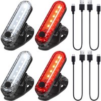 Bike Taillights USB Rechargeable Rear Lamp Ultra Bright Tail Light 220mAh LED Waterproof Riding Warning Red Bicycle Light