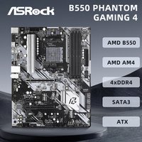 ASRock B550 PHANTOM GAMING 4 Motherboard Support R7 5700X 5700x3D 5800x3D 5600G CPU 4xDDR4 128GB AMD AM4 HDMI M.2 ATX Mainboard
