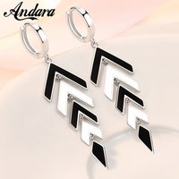 Boucles d'oreilles longues en argent Sterling 925 et Zircon pour femmes, bijoux à la mode, cadeaux