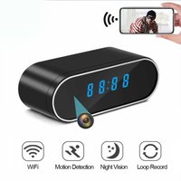1080P WiFi Alarm Clock Camera with Wide-Angle HD Lens, IR Night Vision, Remote App Control For Home Security & Monitoring
