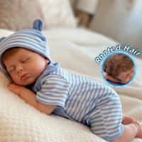 18Inch Can Open Mouth Close Eyes LouLou Full Solid Silicone Bebe Reborn Girl & Boy Doll With Rooted Hair Corpo De Silicone Doll