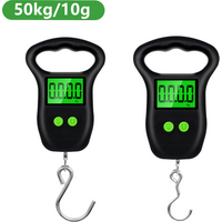 Digital Hanging Scale Luggage Weight Balance Suitcase Travel Hook Scales Mini Fishing Weighting Tool LCD Backlitght Display