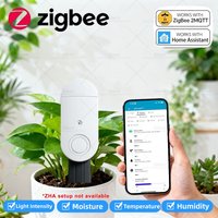 Zigbee Soil Tester Moisture Light Temperature Humidity Sensor Smart Plant Soil Detector For Z2M Tuya Smart Life Home Assistant