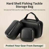Hirisi S/M/L Spinning Fishing Bag PU Case Cover Fishing Reel Bag Shockproof Waterproof Fishing Tackle Storage Case