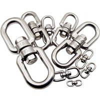 M4 M5 M6 M8 M10 Rotating Universal Ring 8 Shape Unloading Shackle Wire Rope Lock Chain Connecting Buckle 304 Stainless Steel