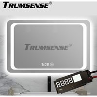 2026 New Product Trumsense K3102B 1 Key LED Mirror Touch Switch Time Temperature Defogger Control Brigntness Adjust or Dimming