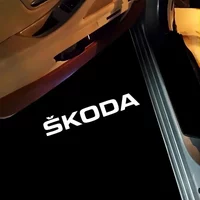 2X LED Car Door Light logo Projector Lamp For Skoda VRS Octavia A7 2015 -2024 Karoq YETI 2012-2017 Kodiaq 2016-2024 Accessories