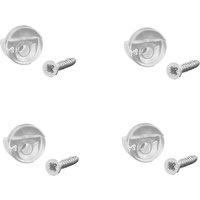 4pcs Mirror Wall Clips Fixing Kit Frameless Clips Glass Bracket Mounting Hanging Hardware For Fixing Glass Cabinet Doors