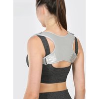 Unisex Adjustable Nylon Polyester Body Brace Belt Soft Posture Corrector Lumbar Support Black Grey New