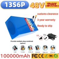 100% Original 18650 48V Large Capacity 100Ah 13S6P Rechargeable Battery Pack Electric Scooter Battery BMS Air Transport Allowed