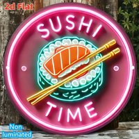 Vintage Sushi Metal Sign 2D Iron Plate Wall Art for Home Cafe Bar