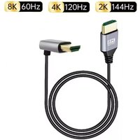 8K 90 degree HDMII-Compatible 2.1V Cable Cord 8K@60Hz 4K@120Hz 48Gbps Extension Cable for HD TV Laptop Projector PS4 PS5 cable