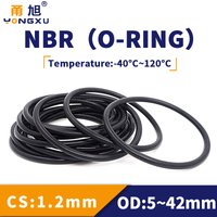 CS1.2/2/4mm OD5-200 NBR O Ring Seal Gasket Thickness Oil and Wear Resistant Automobile Petrol Nitrile Rubber O-Ring Waterproof