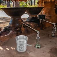 Traditional Aluminum Distillation Kit 25Cm Bottom Diameter Alcohol Still Pot Distiller Equipment Home Brewing Moonshine Whiskey