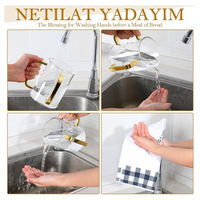 A74U Hand Wash Cup Negel Vasser Withdual Handles Fornetilat Yadayim Jewish Ritual Modern Andelegant Design