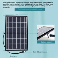 12V Solar Water Pump Circulating Fish Pond Filtration Oxygen Submersible Pumps for Outdoor Fish Tank Water Reservoir 1pc