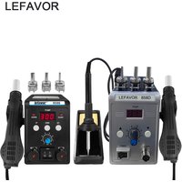 Hot air gun 858D 8586 2 in 1 soldering station 700W 110V 220V BGA Rework SMD SMT welding repair tool Heat gun LED Digital Solder