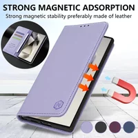 Wallet Skin friendly Magnetic Slot Flip Leather Case For Samsung Galaxy S26 Ultra S25 Edge S24 FE S23 Plus S22 S21 S20FE S10+
