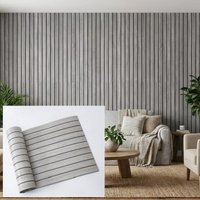 Wood Strip Self-Adhesive Wallpaper for Wall Peel and Stick Bedroom Decorative Wall Contact Paper 3D Thick Foam Pasting Wallpaper